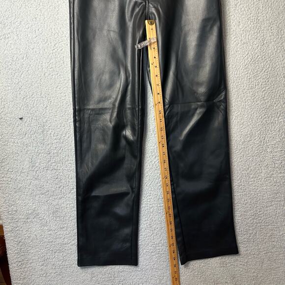 Shinestar Pants Womens M Black Super High Waist Faux Leather Pants Nightout NEW - Picture 5 of 11